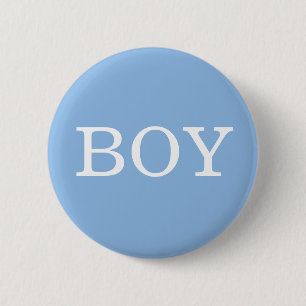 Gender Reveal Blue Boy Party 6 Cm Round Badge