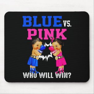 Gender Reveal Blue Vs Pink Ethnic Boxing Babies Bo Mouse Pad