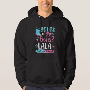 Gender Reveal Boots Or Bows Lala Matching Baby Par Hoodie