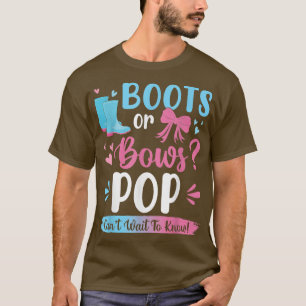 Gender reveal boots or bows Pop matching baby part T-Shirt