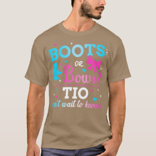 Gender reveal boots or bows tio matching baby part T-Shirt