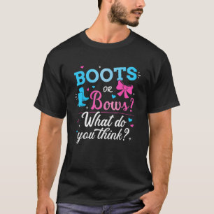 Gender reveal boots or bows what do you think baby T-Shirt