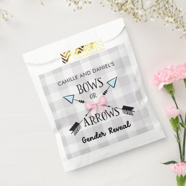 Gender Reveal Bows or Arrows Baby Shower Favour Bags (Sealed)