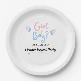Gender Reveal Boy or Girl? Paper Plate