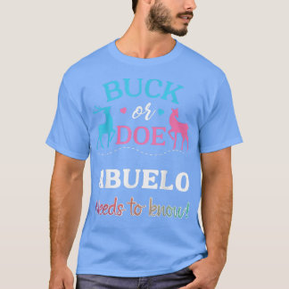 Gender Reveal Buck or Doe Abuelo Matching Baby Sho T-Shirt