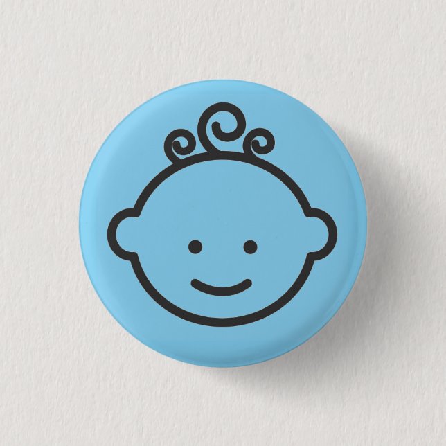 Gender Reveal Button: BLUE ||| Vecteezy.com 3 Cm Round Badge (Front)