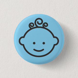 Gender Reveal Button: BLUE ||| Vecteezy.com 3 Cm Round Badge