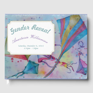 GENDER REVEAL COLORFUL HIGH FLYING KITES GUEST BOOK