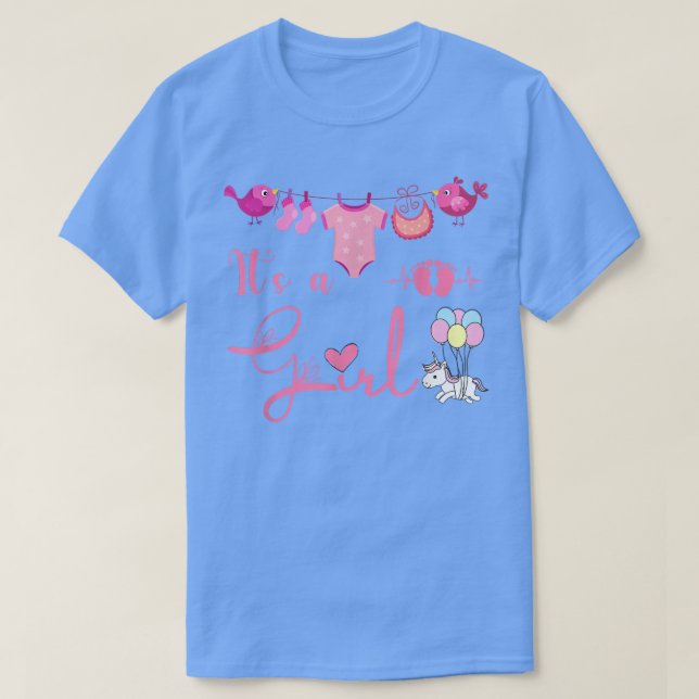 Gender Reveal Cool Team Girl party  T-Shirt (Design Front)