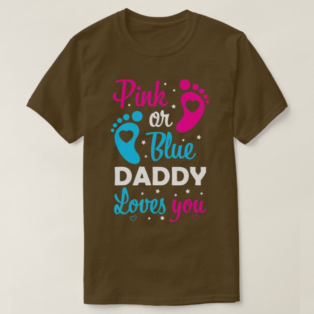 Gender Reveal Dad Daddy Father Family  T-Shirt (Design Front)