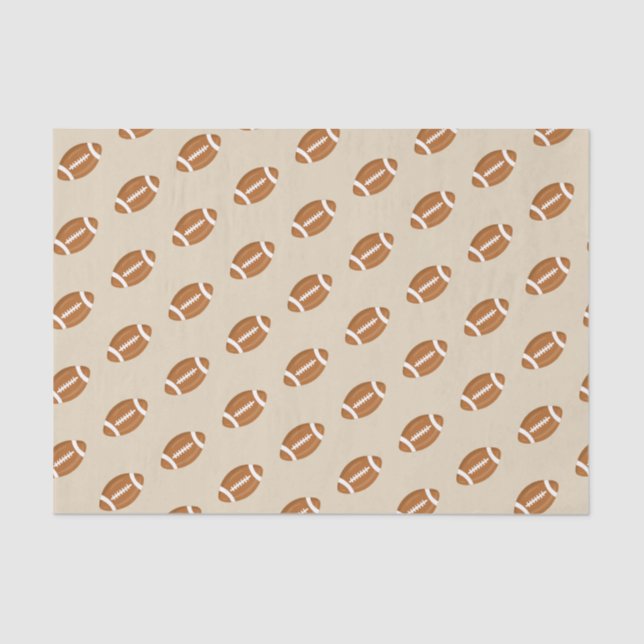 Gender Reveal Football Baby Boy Shower Touchdown Tissue Paper (Front)