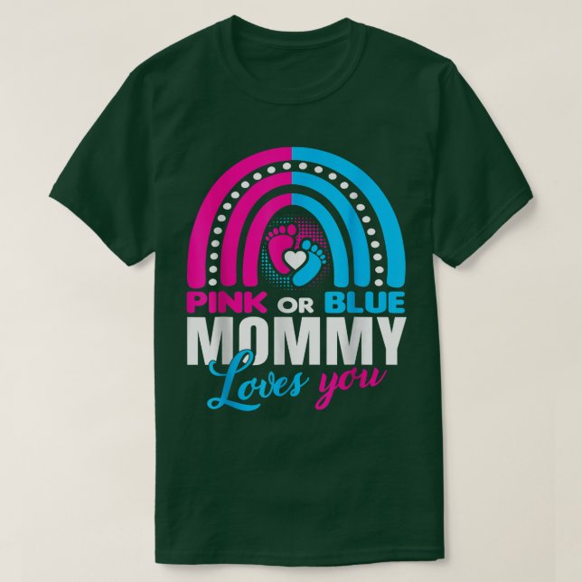 Gender Reveal  for Mummy Mum Baby Shower  T-Shirt (Design Front)