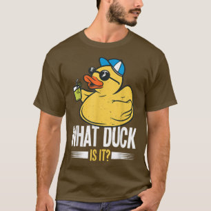 Gender Reveal Funny Duck Pun Baby Shower Team Girl T-Shirt