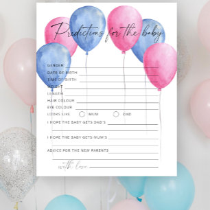 Gender Reveal game - baby predictions and advice