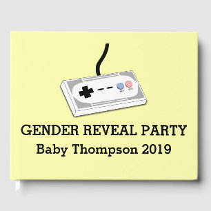 Gender Reveal Gamer Controller Boy Girl Guest Book