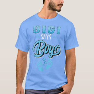 Gender reveal Gigi says Boy baby matching family s T-Shirt