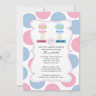 Gender Reveal Girl or Boy Baby Shower Invitation