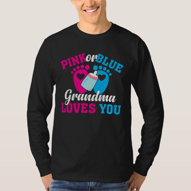 Gender Reveal Grandma  Grandma Party Shower T-Shirt (Front)