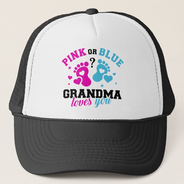 Gender reveal grandma trucker hat (Front)