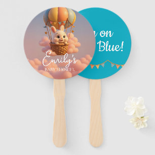 Gender Reveal Hand Fan, Bunny Balloon It’s a Boy Fan