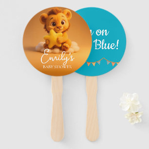 Gender Reveal Hand Fan, Little Lion. It’s a Boy Fan