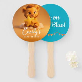 Gender Reveal Hand Fan, Little Lion. It’s a Boy Fan