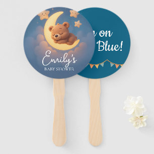 Gender Reveal Hand Fan, Teddy Bear. It’s a Boy Fan
