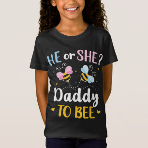 Gender reveal he or she daddy matching family baby T-Shirt