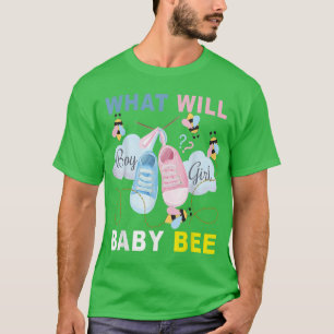 Gender reveal he or she what will baby bee gender  T-Shirt