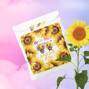 Gender Reveal He or She What Will It Bee Shower Favour Bags
