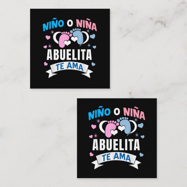 Gender Reveal in Spanish Enclosure Card (Front/Back)