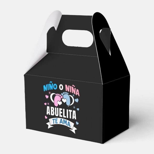 Gender Reveal in Spanish Favour Box (Front Side)