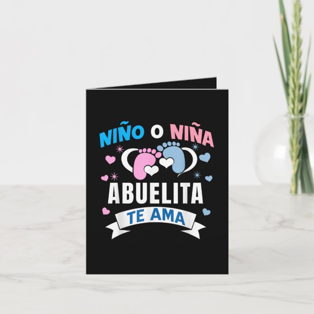Gender Reveal in Spanish Invitation (Front)