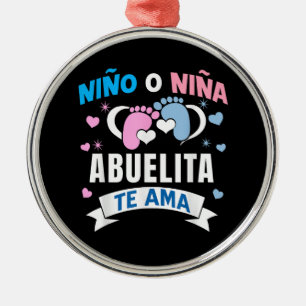 Gender Reveal in Spanish Metal Tree Decoration
