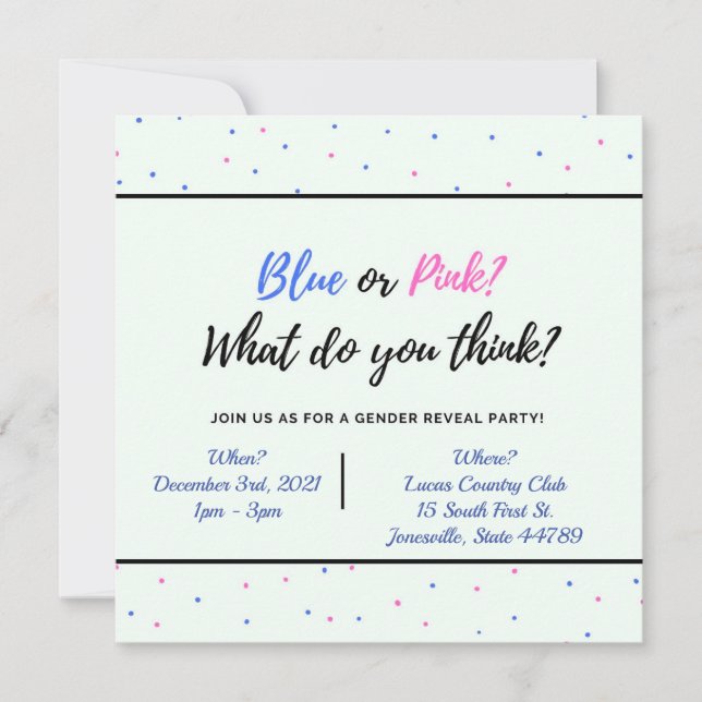 Gender Reveal Invitation (Front)