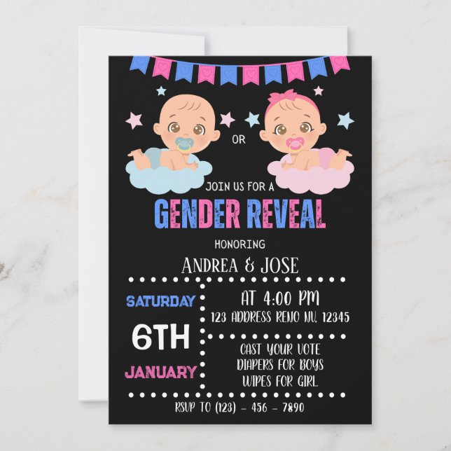 Gender Reveal Invitation (Front)