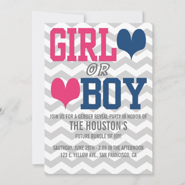 GENDER REVEAL Invitation (Front)