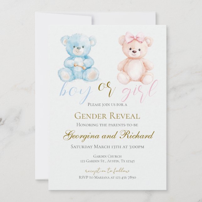 Gender Reveal Invitation (Front)