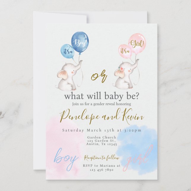 Gender Reveal Invitation (Front)