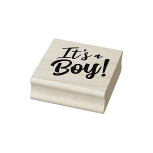 Gender Reveal It's a Boy Rubber Stamp