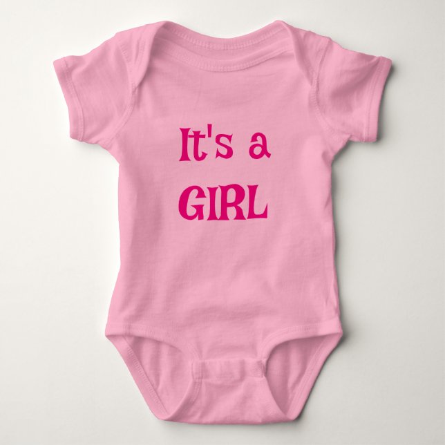 Gender Reveal It's a GIRL Baby Bodysuit (Front)