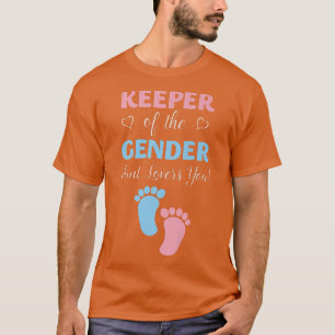 Gender Reveal Keeper Of The Gender Aunt Loves You  T-Shirt