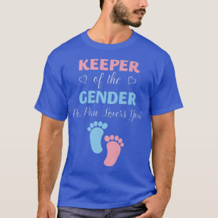 Gender Reveal Keeper Of The Gender Paw Paw Loves Y T-Shirt