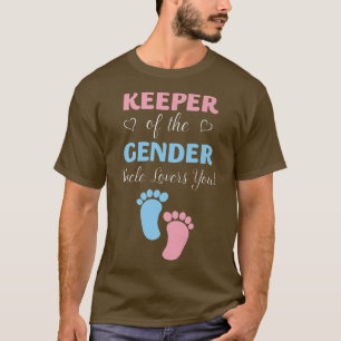 Gender Reveal Keeper Of The Gender Uncle Loves You T-Shirt