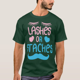 Gender Reveal Lashes or Staches T-Shirt