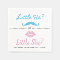 Gender Reveal, Little He Little She, Lips Moustach