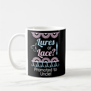 Gender Reveal Lures or Lace Promoted to Uncle Coffee Mug