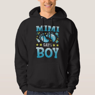 Gender Reveal Mimi Says Boy Baby Matching Family S Hoodie