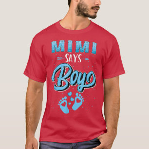 Gender reveal Mimi says Boy baby matching family s T-Shirt