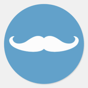 Gender Reveal Moustache Sticker